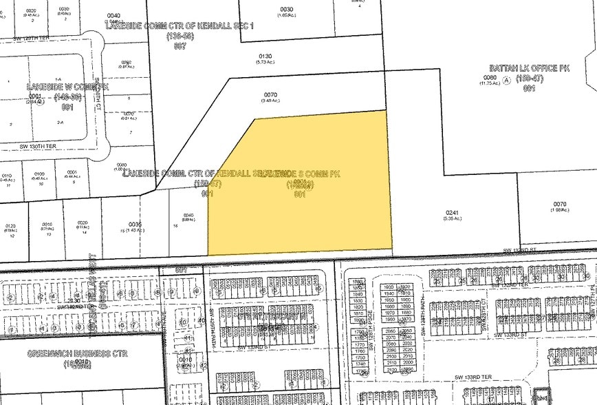 12905 SW 132nd St, Miami, FL for sale - Plat Map - Image 2 of 7