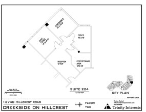 12740 Hillcrest Rd, Dallas, TX à louer Plan d’étage- Image 1 de 1