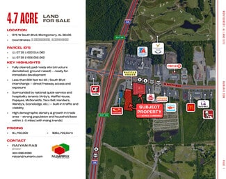 Plus de détails pour 977 W South Blvd, Montgomery, AL - Terrain à vendre