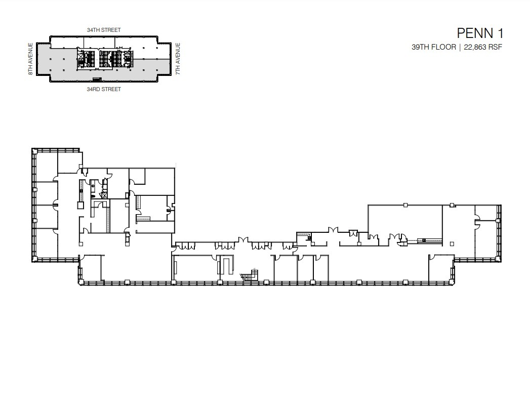 PENN 1, New York, NY à louer Plan d’étage- Image 1 de 2