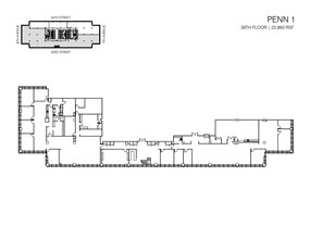 PENN 1, New York, NY à louer Plan d’étage- Image 1 de 2