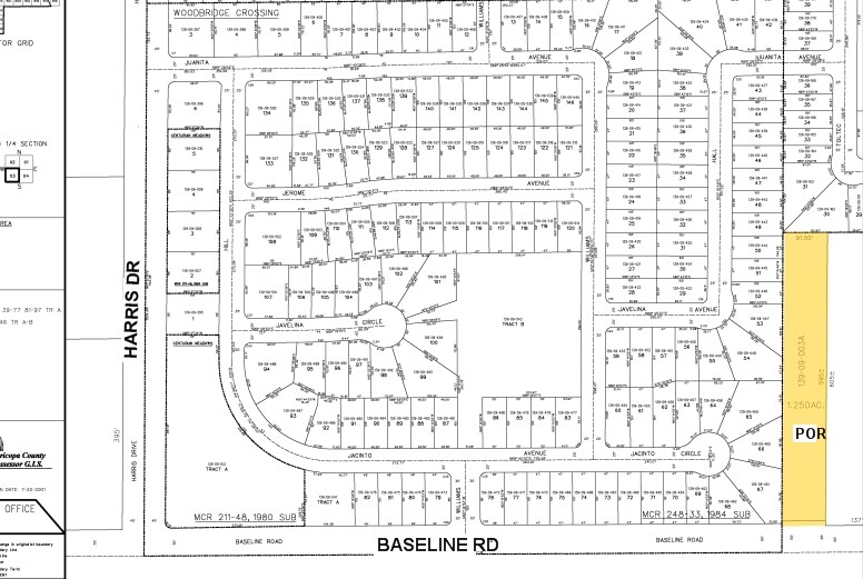 1818 E Baseline Rd, Mesa, AZ à vendre - Plan cadastral - Image 2 de 2