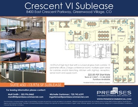 8400 E crescent Pky, Greenwood Village, CO à louer Plan d’étage- Image 1 de 10