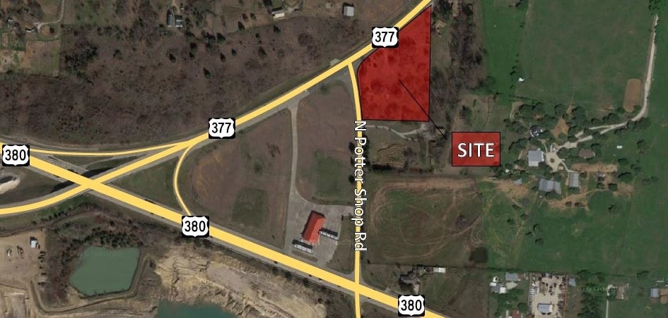 1000 N Potter Shop Rd, Cross Roads, TX for sale Aerial- Image 1 of 6