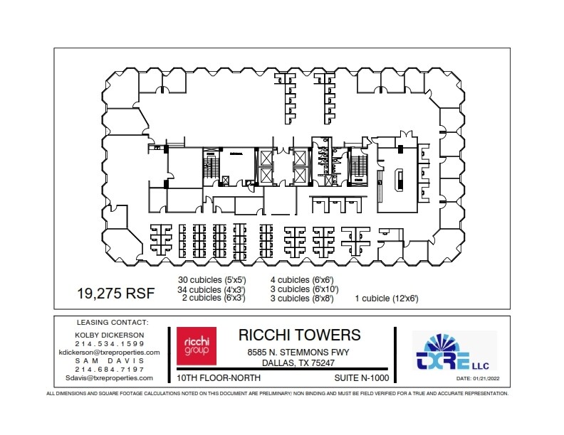 8585 N Stemmons Fwy, Dallas, TX for lease Floor Plan- Image 1 of 1