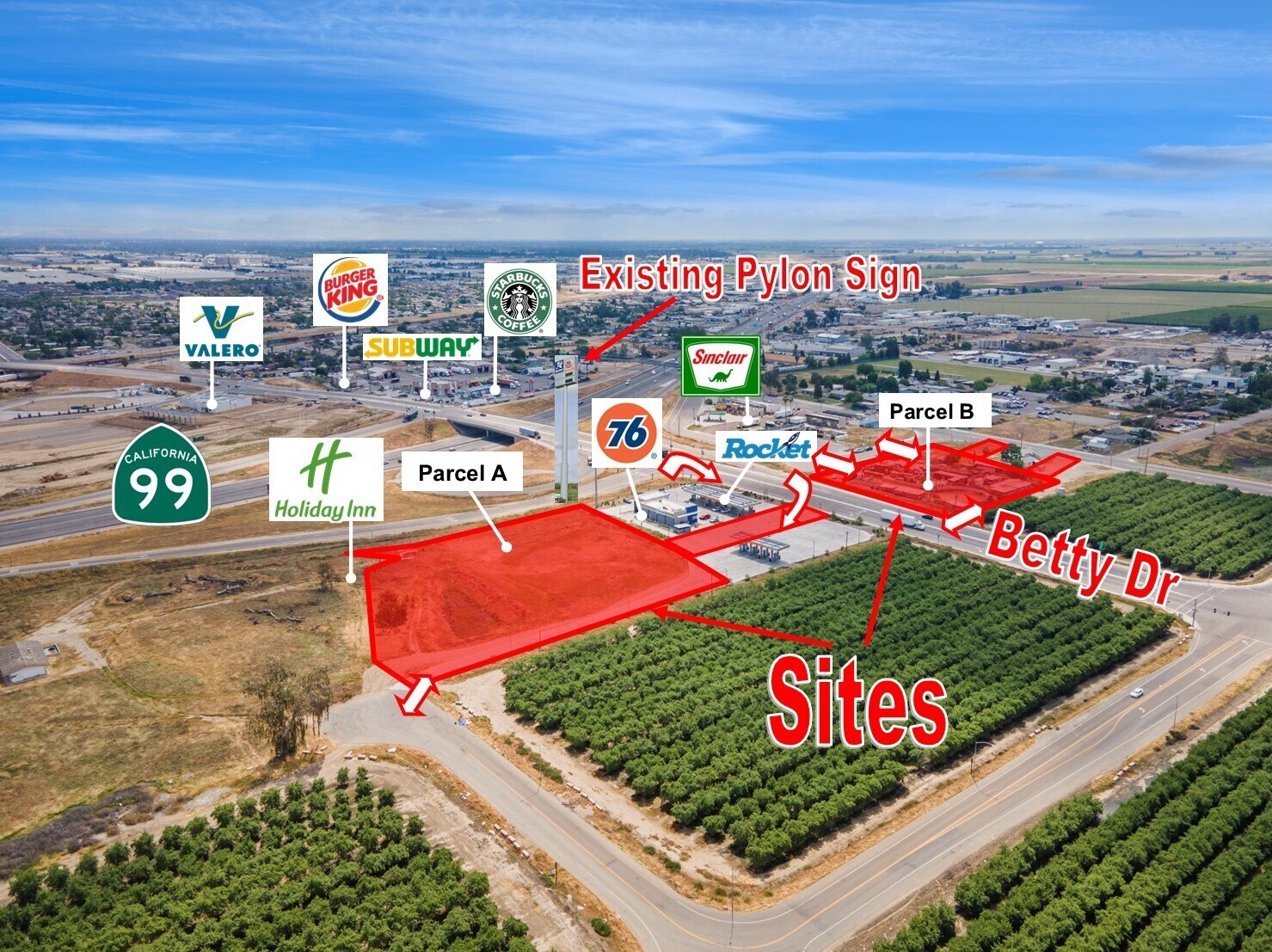 Retail Land: CA-99/Betty Dr ±4.69 Acres portefeuille de 2 propriétés à vendre sur LoopNet.ca Photo principale- Image 1 de 17