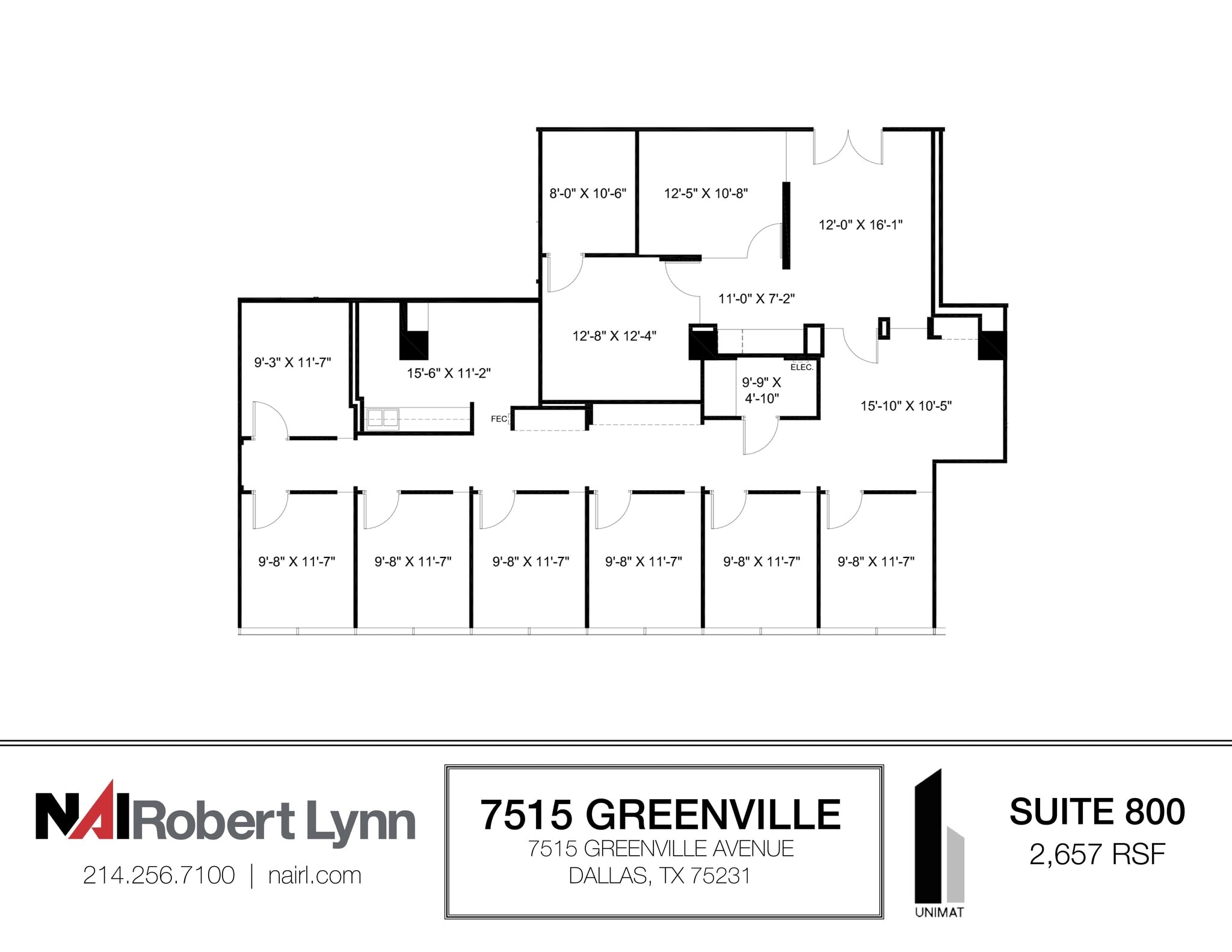 7515 Greenville Ave, Dallas, TX à louer Plan d’étage- Image 1 de 1