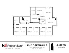 7515 Greenville Ave, Dallas, TX à louer Plan d’étage- Image 1 de 1