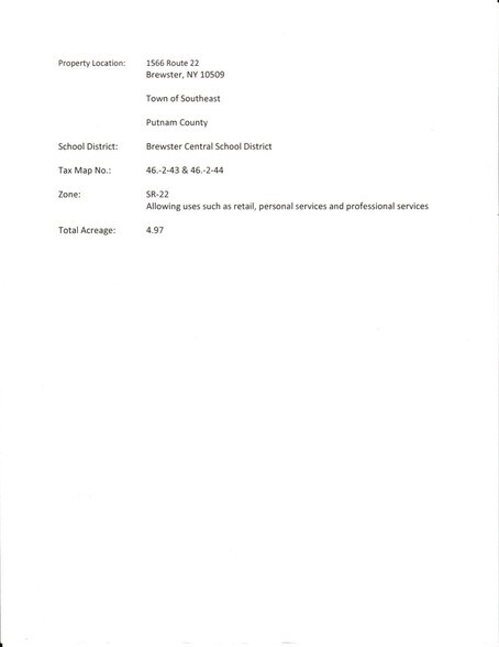 1566 NY-22, Brewster Village, NY for sale - Site Plan - Image 1 of 1