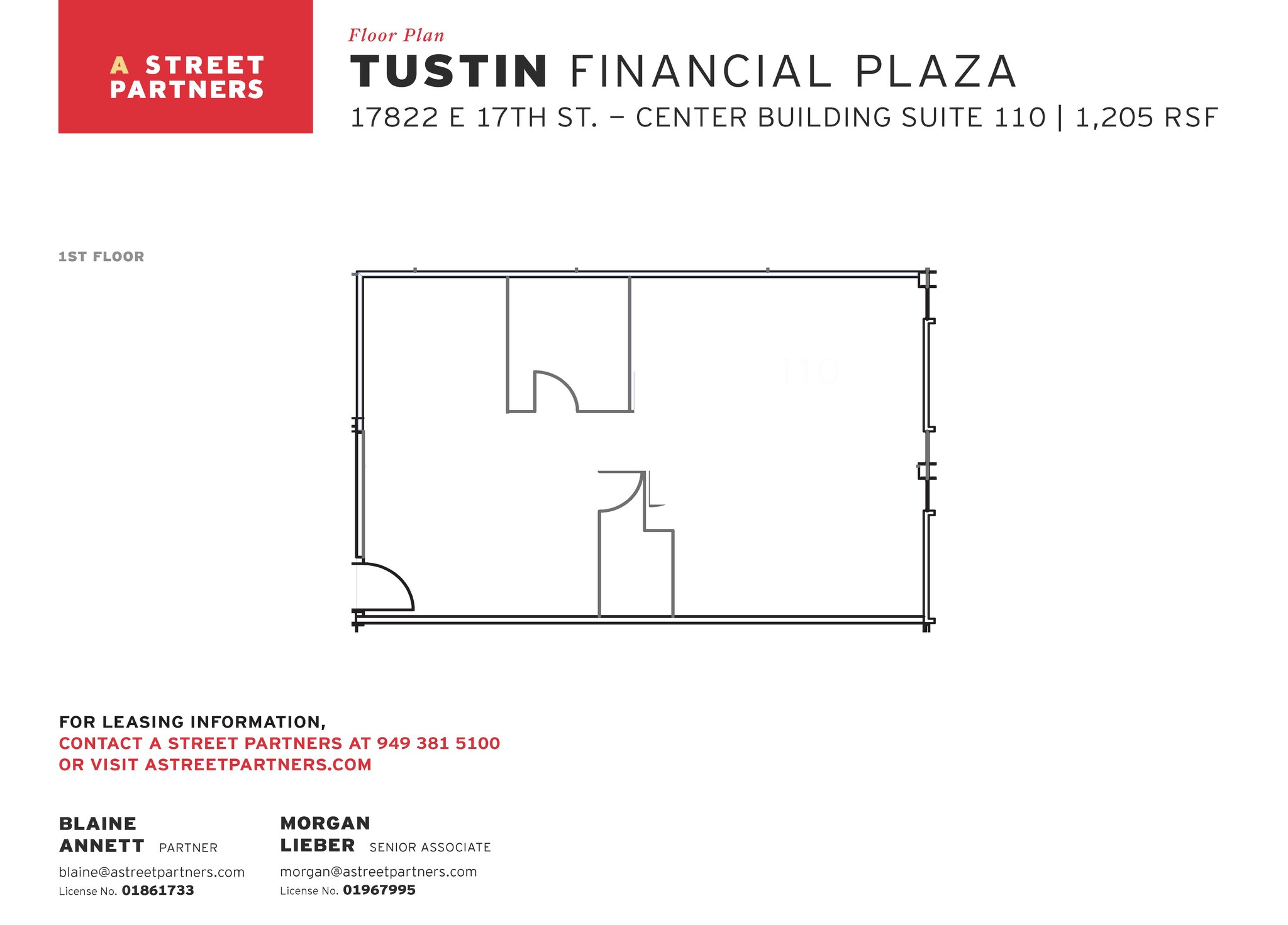 17852 E 17th St, Tustin, CA à louer Plan d’étage- Image 1 de 1