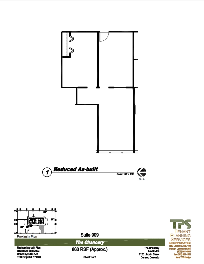 1120 Lincoln St, Denver, CO à louer Plan d  tage- Image 1 de 1