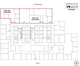 425 W Capitol Ave, Little Rock, AR à louer Plan d’étage- Image 1 de 4