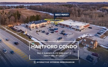 1595 E Sumner St, Hartford, WI - Aerial  map view