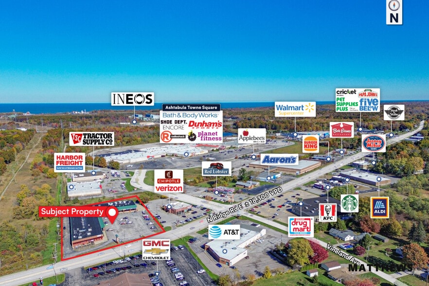 2825-2893 N Ridge Rd, Ashtabula, OH à vendre - Photo du bâtiment - Image 3 de 3