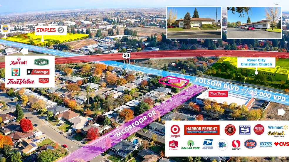 10901 Folsom Blvd, Rancho Cordova, CA à louer - Photo du bâtiment - Image 3 de 8