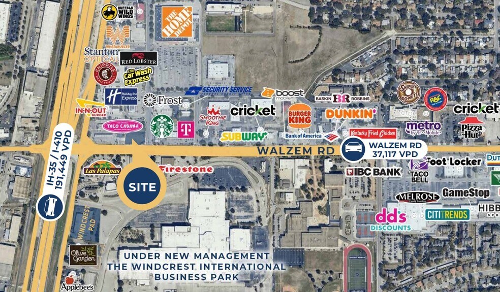 4825 Walzem Rd, San Antonio, TX à vendre - Aérien - Image 2 de 3