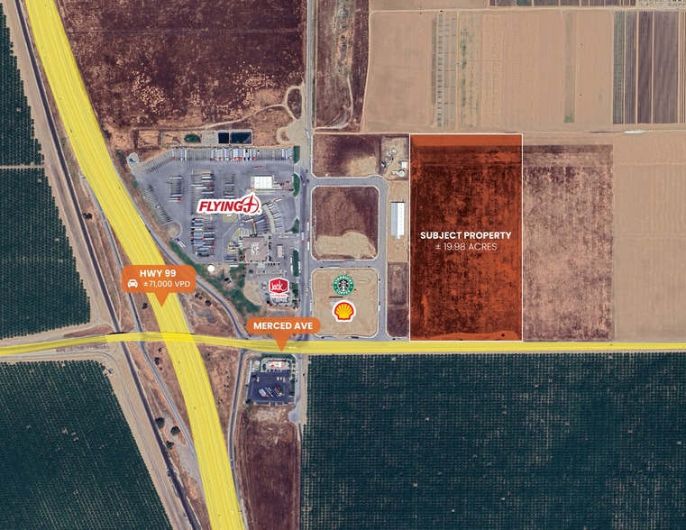 000 Merced Ave, Bakersfield, CA for sale - Aerial - Image 2 of 10