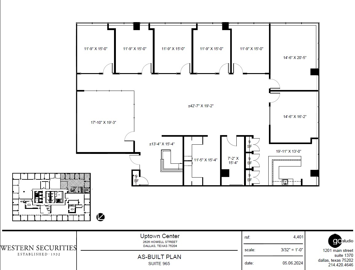 2626 Howell St, Dallas, TX à louer Plan d  tage- Image 1 de 5