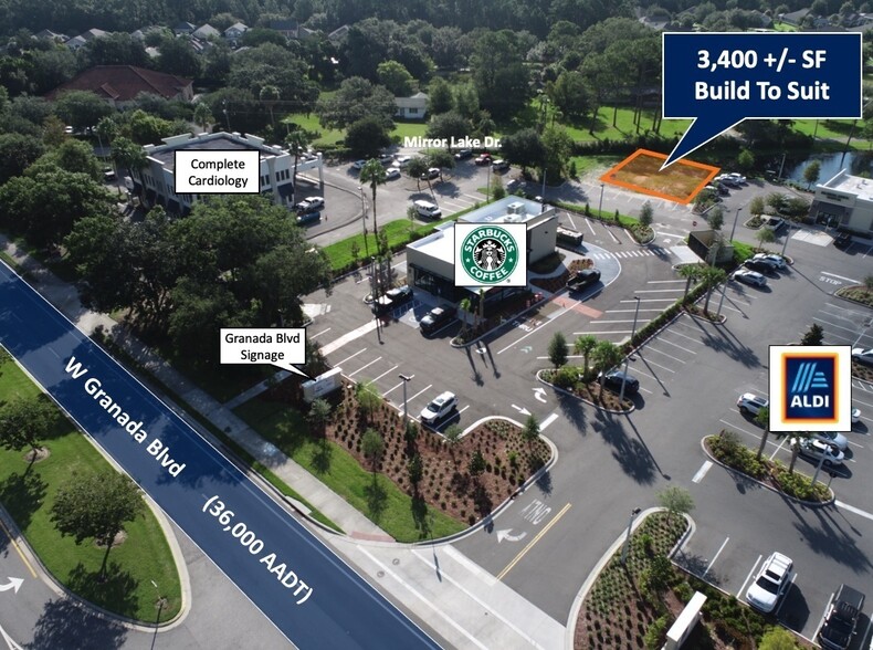 1250 W Granada Blvd, Ormond Beach, FL for lease - Aerial - Image 2 of 10