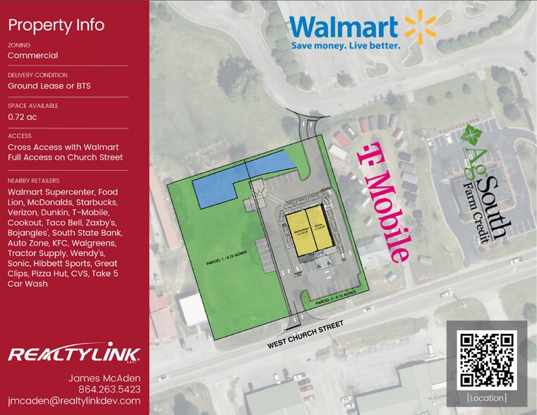 107 W Church St, Batesburg-Leesville, SC à louer - Plan de site - Image 2 de 3