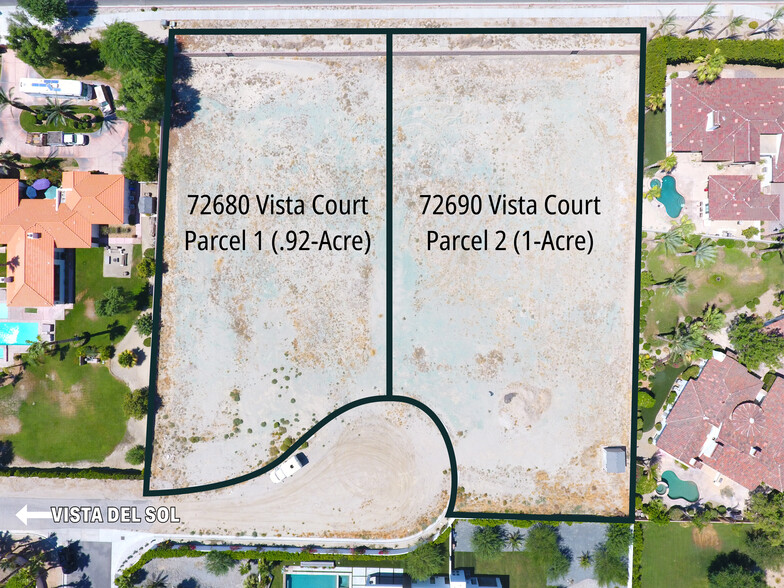 Vista Court 2 Near-Finished Cul-De-Sac Estate Lots, Rancho Mirage, CA for sale - Building Photo - Image 2 of 11