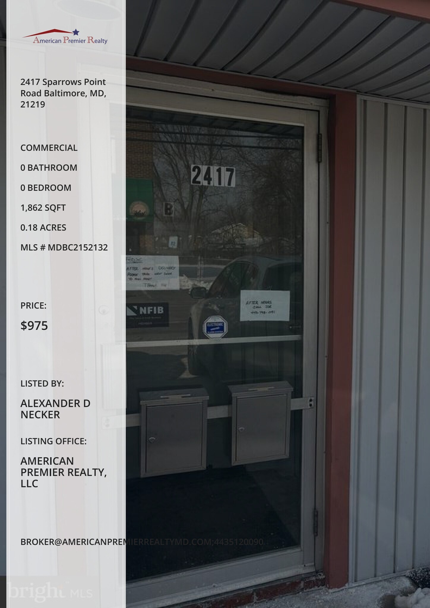 2417 Sparrows Point Rd, Sparrows Point, MD for lease Building Photo- Image 1 of 6