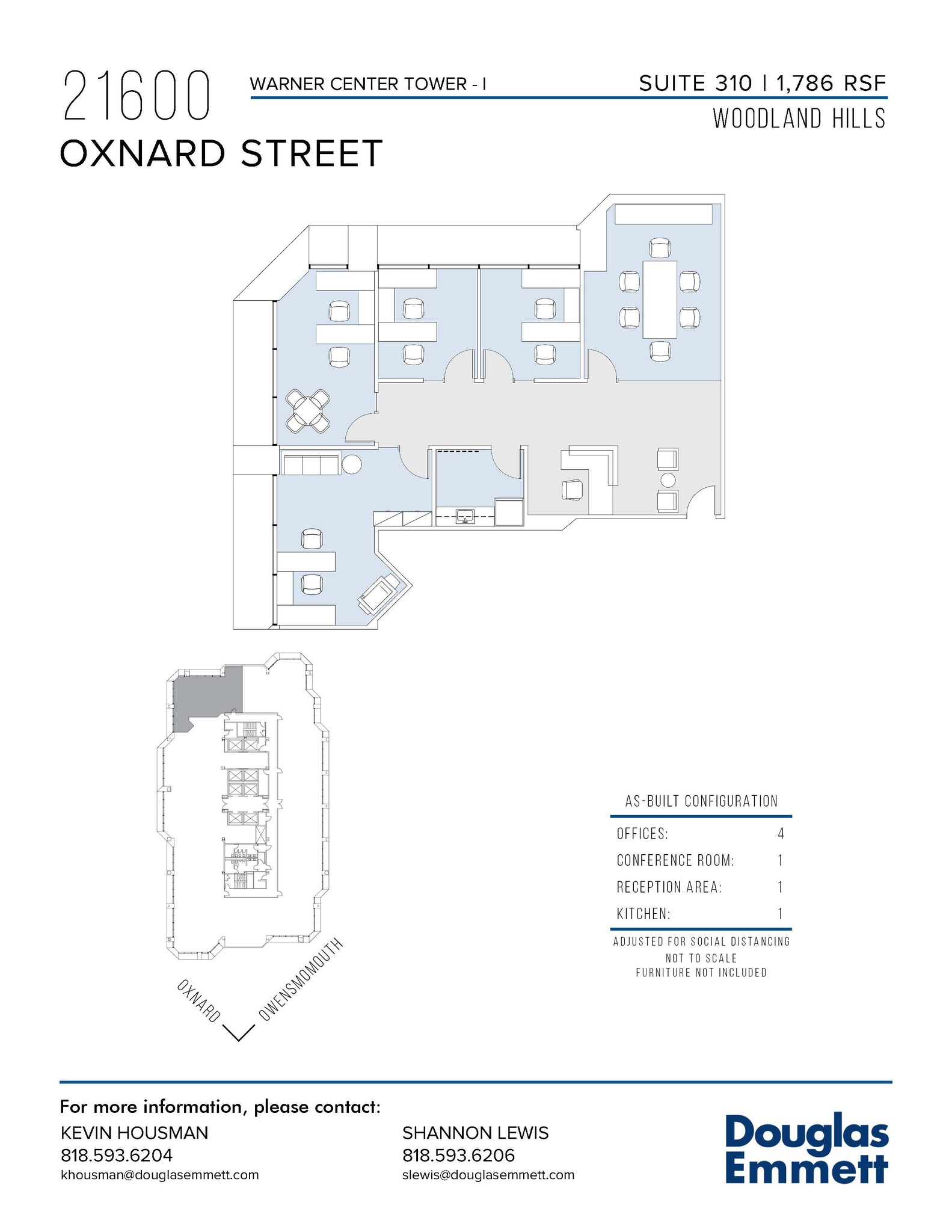 21600 Oxnard St, Woodland Hills, CA à louer Plan d’étage- Image 1 de 1