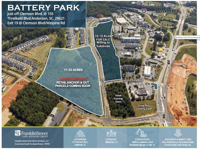 Plus de détails pour 0 Threlkeld Blvd, Anderson, SC - Terrain à vendre