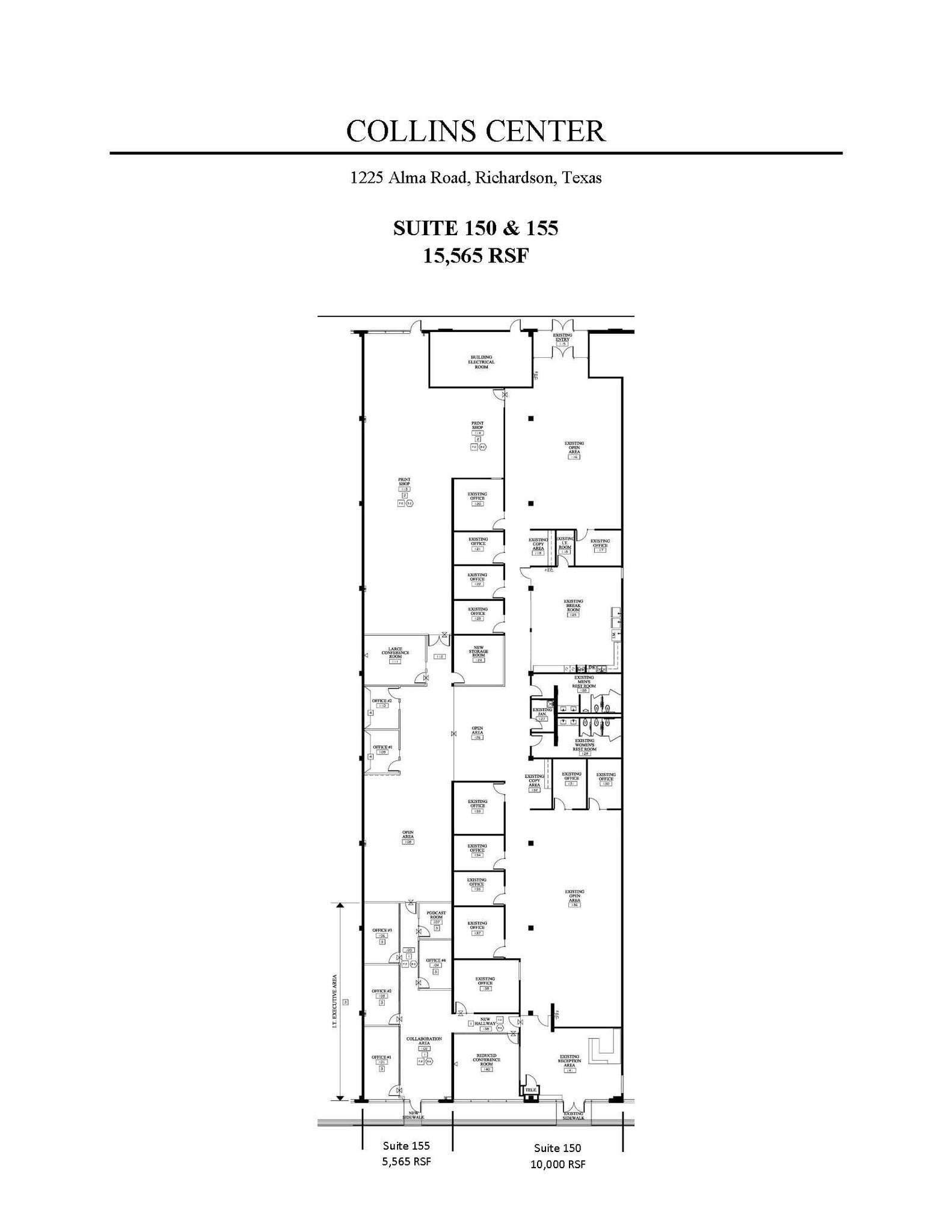 1225 Alma Rd, Richardson, TX à louer Plan d’étage- Image 1 de 1