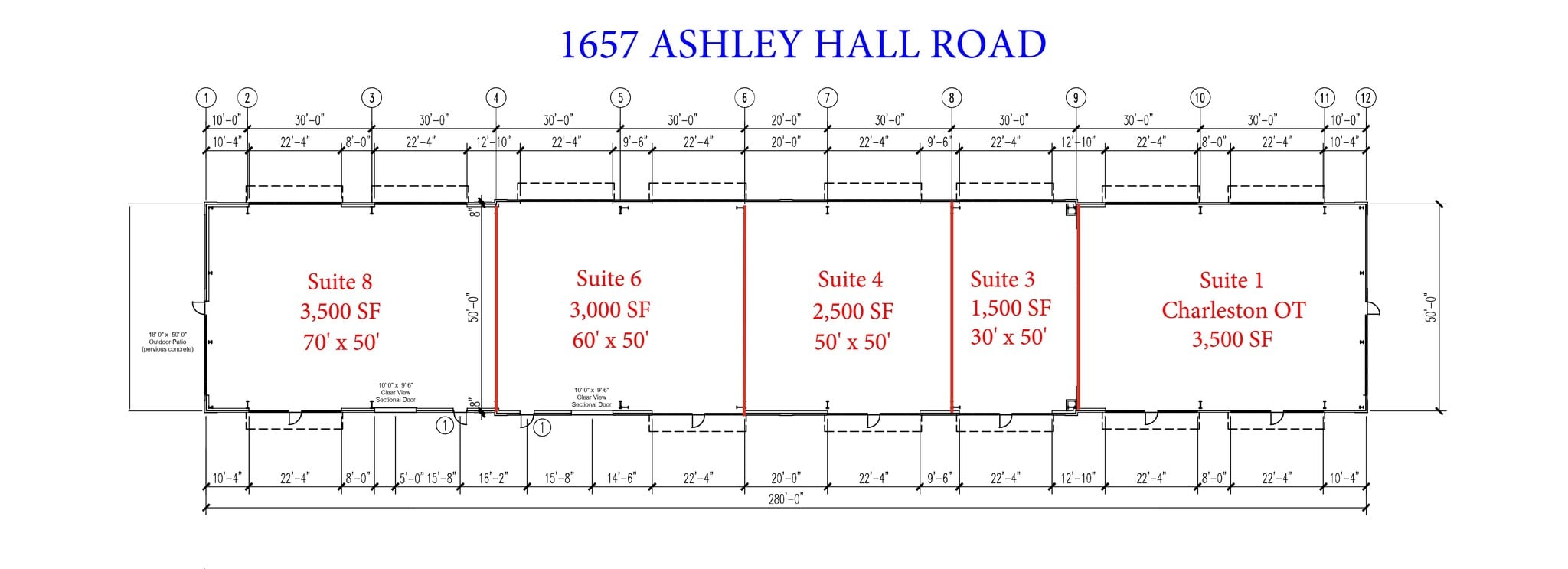 1657 Ashley Hall Rd, Charleston, SC for lease Site Plan- Image 1 of 5