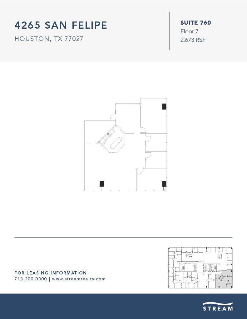 4265 San Felipe St, Houston, TX for lease Floor Plan- Image 1 of 1