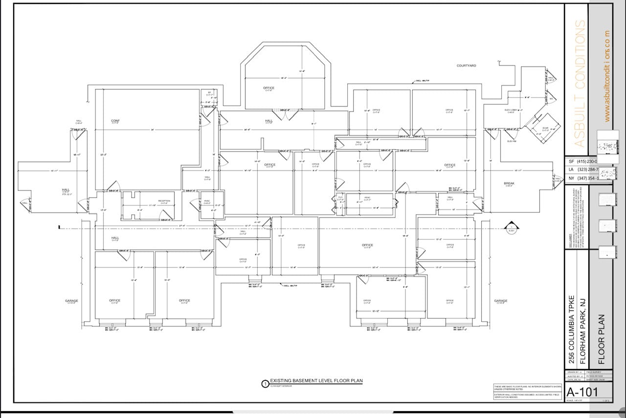 256 Columbia Tpke, Florham Park, NJ 07932 - Unit 104-106/1 -  - Floor Plan - Image 1 of 11