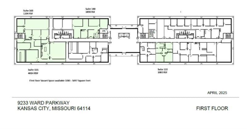 9233 Ward Pky, Kansas City, MO for lease Floor Plan- Image 1 of 1