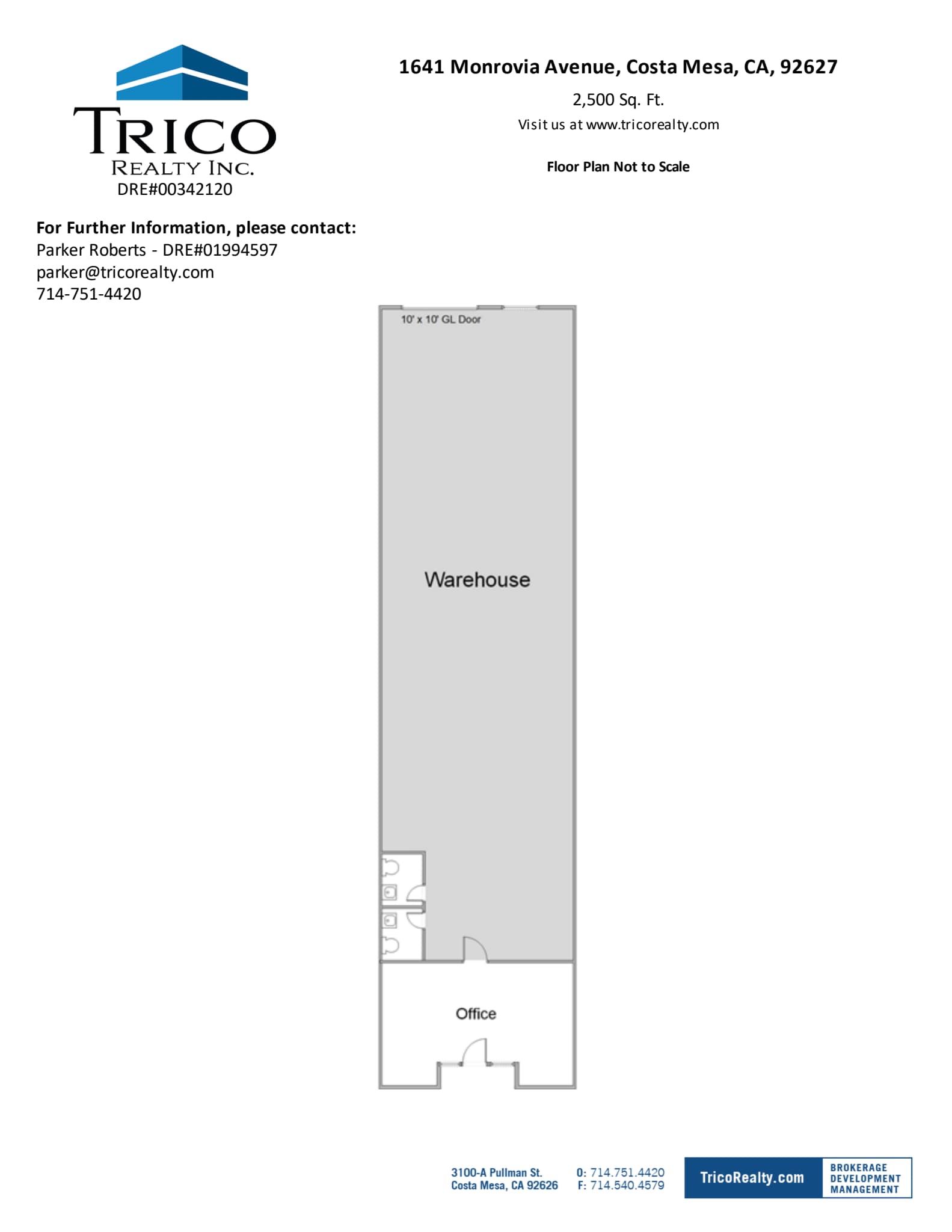 1629-1649 Monrovia Ave, Costa Mesa, CA for lease Floor Plan- Image 1 of 1