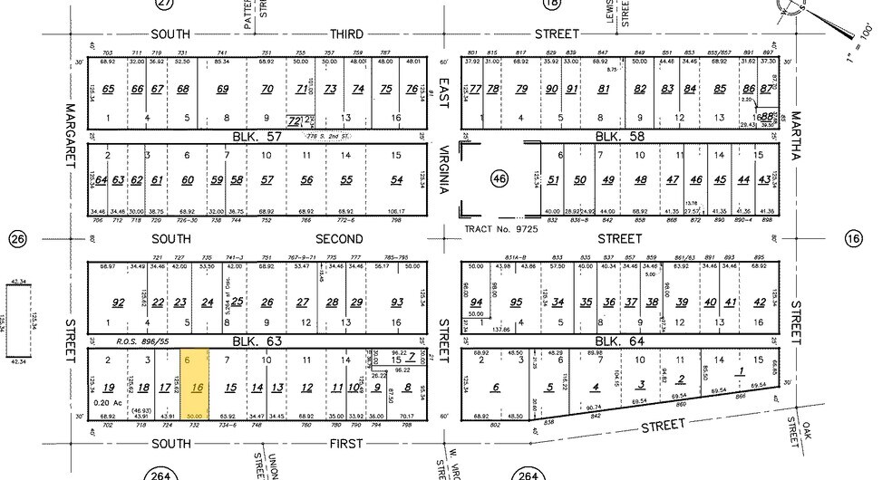 732 S 1st St, San Jose, CA à vendre - Plan cadastral - Image 3 de 3