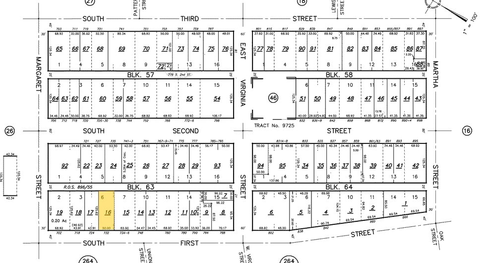732 S 1st St, San Jose, CA for sale - Plat Map - Image 3 of 3