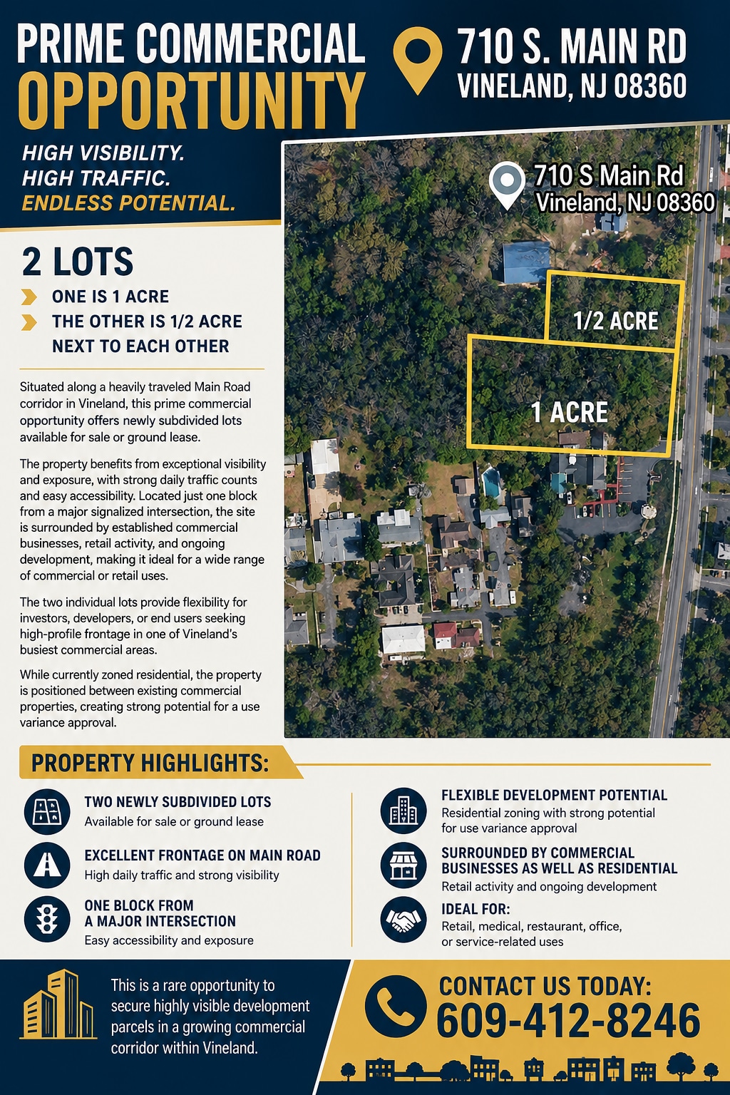 710 S Main Rd, Vineland, NJ for lease Aerial- Image 1 of 2