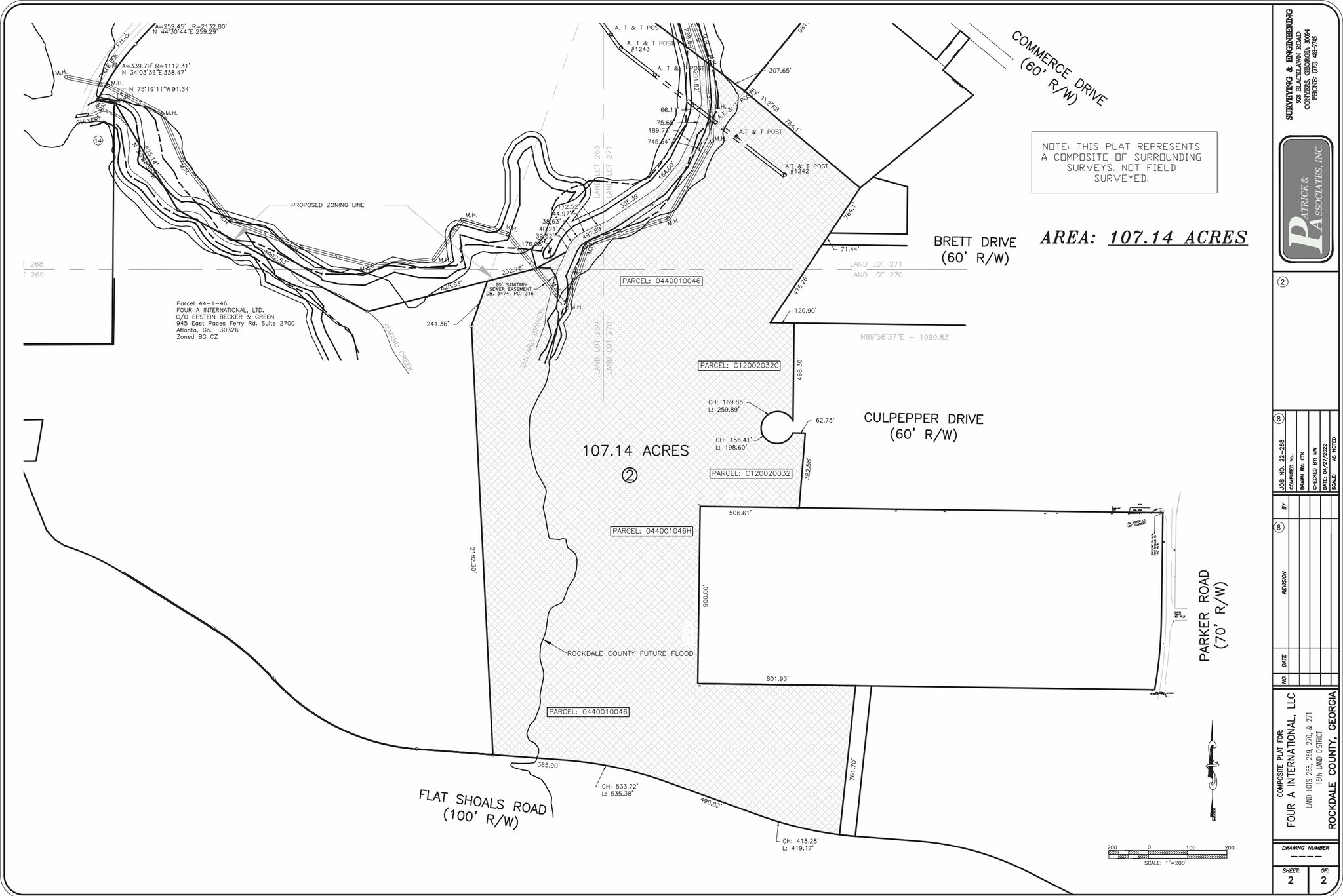 1255 Flat Shoals Rd SW, Conyers, GA à vendre Plan cadastral- Image 1 de 2