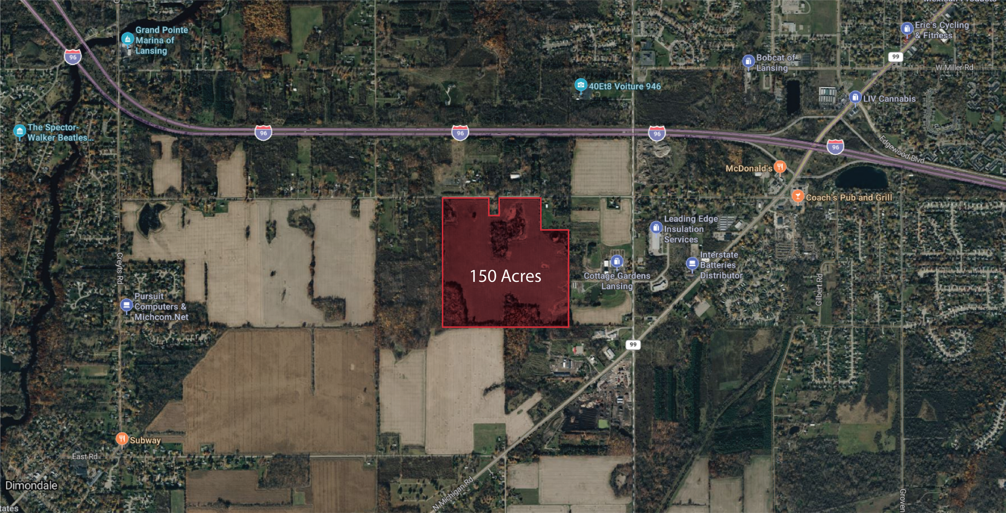 0 Bishop Hwy, Lansing, MI for sale Aerial- Image 1 of 2