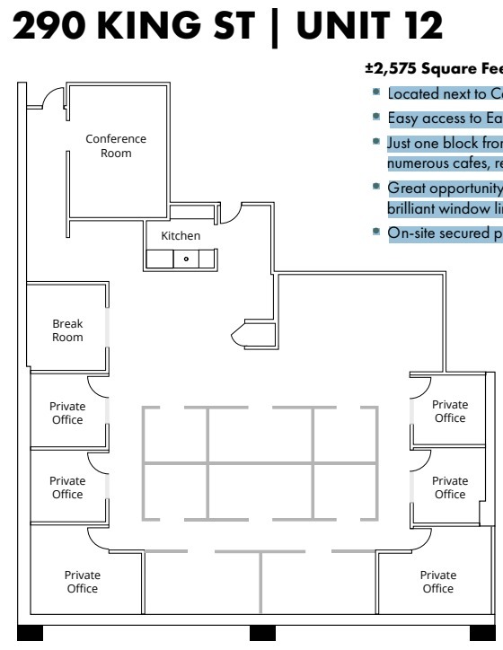 290 King St, San Francisco, CA 94107 - Unit 12 -  - Floor Plan - Image 1 of 1