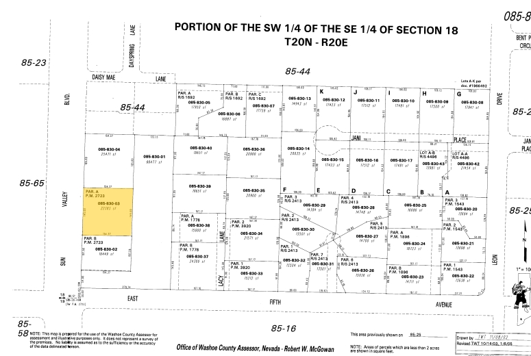 5530 Sun Valley Blvd, Sun Valley, NV for sale - Plat Map - Image 3 of 3