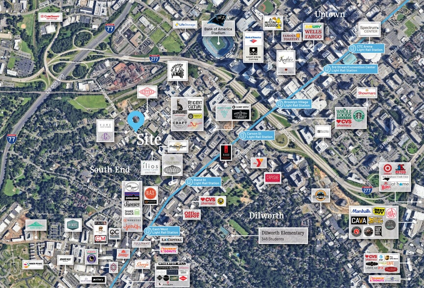 1435 S Mint St, Charlotte, NC for sale - Aerial - Image 3 of 8