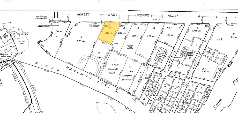 160-162 E State Rt 4, Paramus, NJ à louer - Plan cadastral - Image 2 de 2