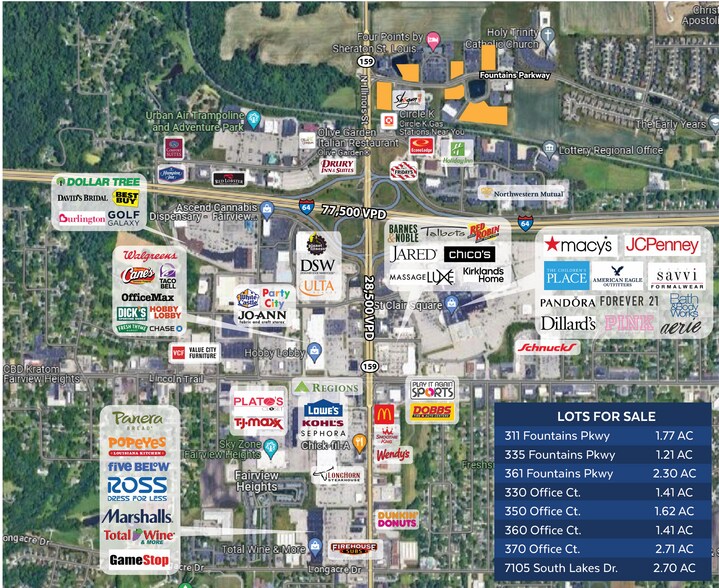 335 Fountains Pky, Fairview Heights, IL à vendre - Aérien - Image 3 de 5