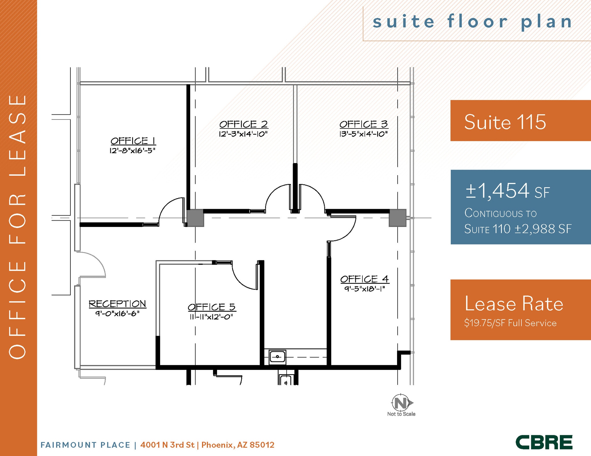 4001 N 3rd St, Phoenix, AZ for lease Floor Plan- Image 1 of 2