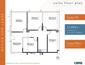 4001 N 3rd St, Phoenix, AZ for lease Floor Plan- Image 1 of 2