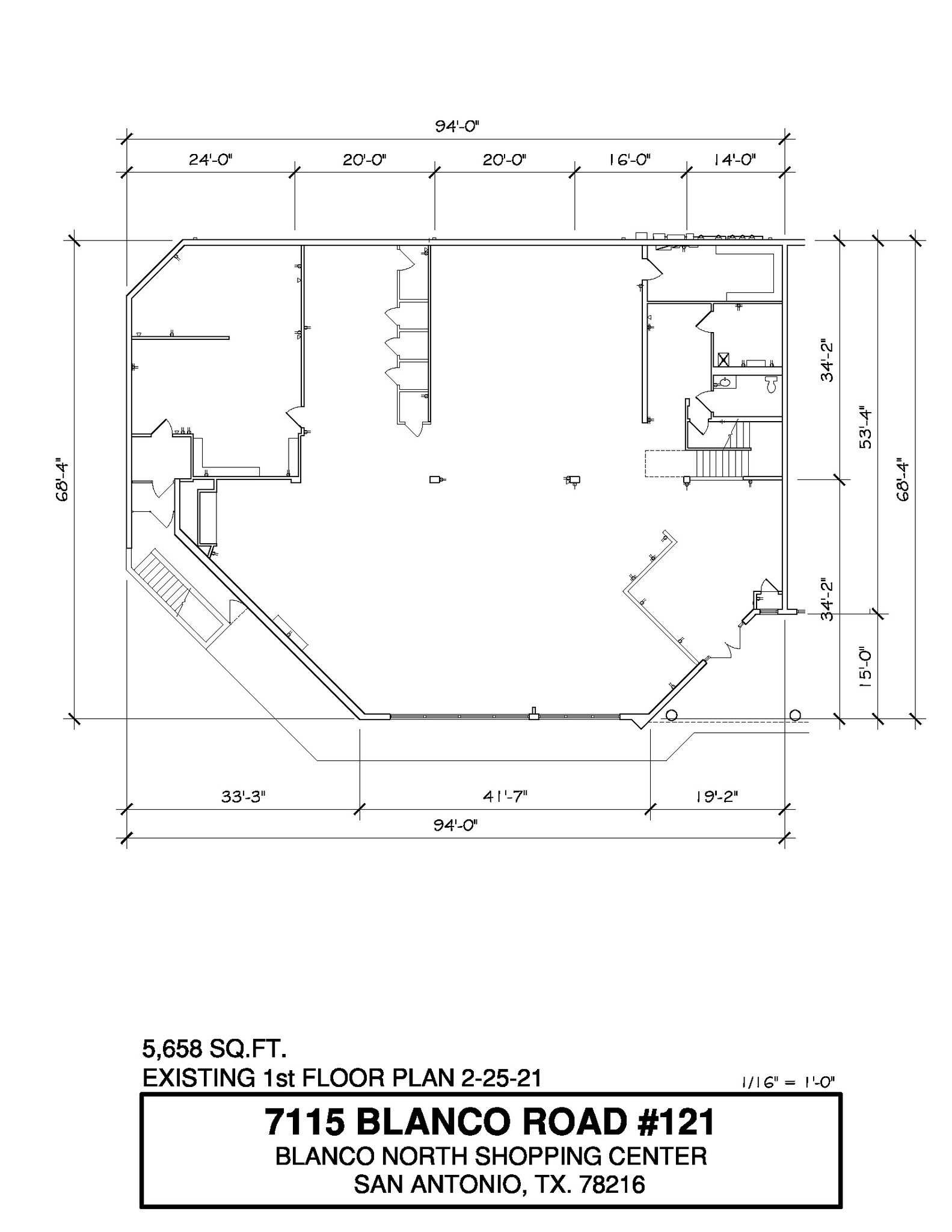 7115 Blanco Rd, San Antonio, TX à louer Plan d’étage- Image 1 de 2