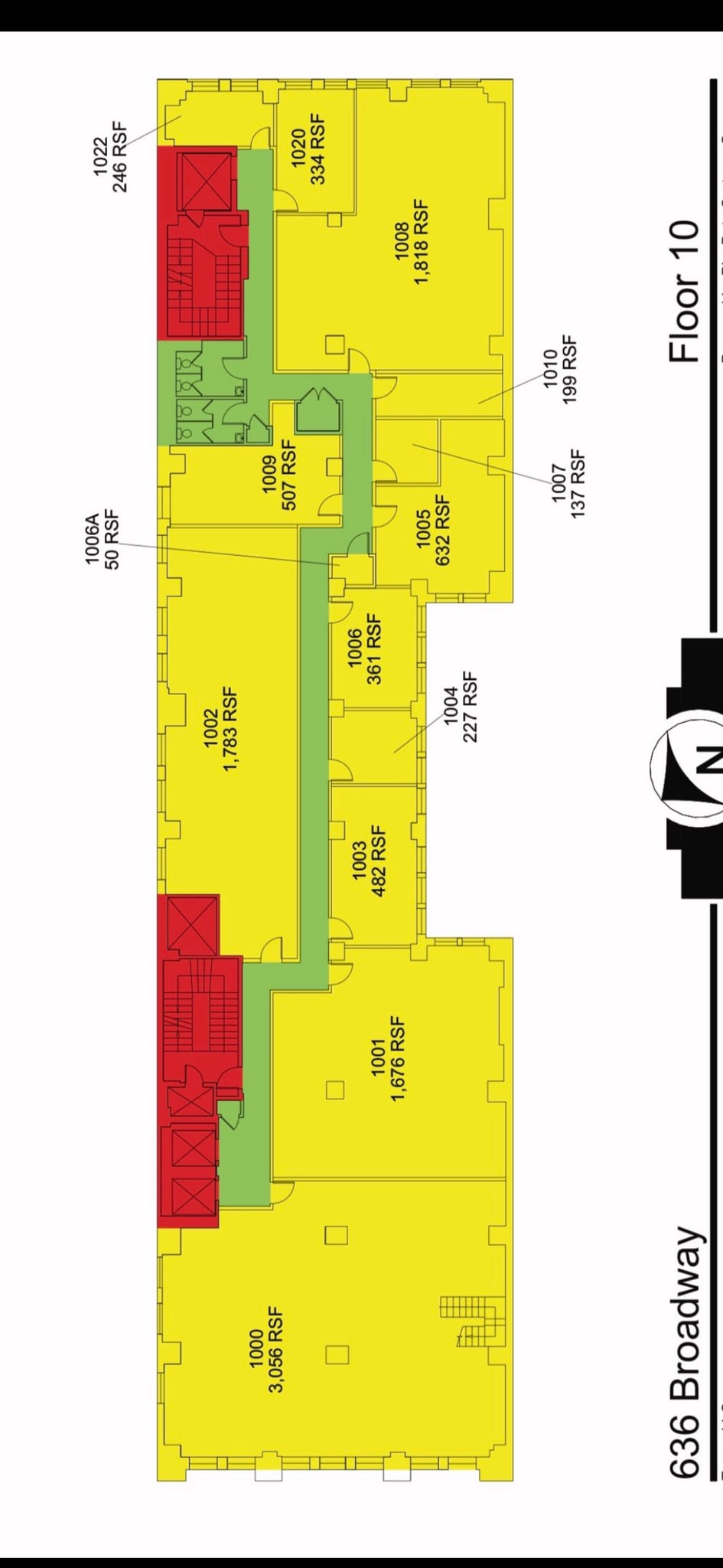 636 Broadway, New York, NY à louer Plan d’étage- Image 1 de 1