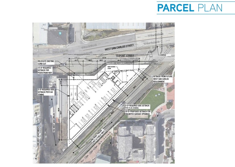 740 W San Carlos St, San Jose, CA à vendre - Plan de site - Image 3 de 3