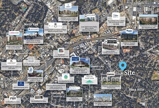 3400-3420 The Plaza, Charlotte, NC - AERIAL  map view